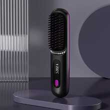 Peine alisador de pelo inalámbrico portátil, 3 ajustes de temperatura, calentamiento rápido, temperatura constante y diseño anti-quemaduras, pantalla digital LED inteligente, carga USB, portátil, perfecto para el hogar y los viajes, regalo ideal para mujeres - Multicolor - Ver 16