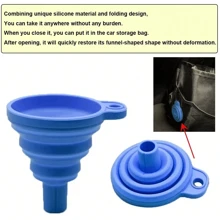 1 Embudo plegable de silicona - Mini, utensilios de cocina plegables para agua, líquidos y aceite - Gadgets esenciales para apartamentos y dormitorios universitarios - Perfecto como regalo para amigos y familiares