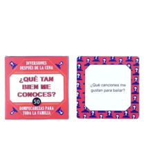 Juego de preguntas "¿Cuánto me conoces?" de diversión después de la cena para familiares y amigos - Mejora las emociones, promueve la armonía y anima el ambiente. Tamaño 8,3 cm x 8,3 cm x 2 cm. Juego de cartas para regalo de Halloween, Navidad, fiestas, Pascua, cumpleaños, juegos al aire libre, juegos para adultos, fiestas, regalos, artículos para fiestas de Pascua - Español - Ver 6