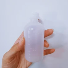 2 Peças Garrafas de Água de Plástico Graduadas de 50ml e 100ml, Semitransparente, Amostragem, Boca Pequena, Embalagem de Solvente Líquido