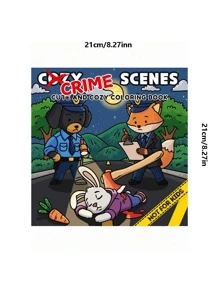 1pc Cozy Crime Scenes: 42 Page Coloring Book For Adults And Teens, Super Cute Designs Of Cozy, Hygge Spaces For Relaxation (Cozy Spaces Coloring) Gifts For Friends & Couples & Family Back To School, For Relaxation [Hand-Drawn Essential] Cozy Coloring Book For Beginners, Sketching And Relaxation, Bold And Simple Large-Scale Designs