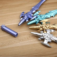 2pcs Ancient Style Sword Design Gel Pen Anime Wuxia Weapon Design Student Water-Based Pen Personalized Student Stationery (Color Random) - Multicolor - View 6