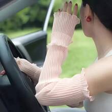 1 Pair Lace Sun Protection Arm Sleeve, Breathable For Outdoor Driving Cycling, Summer