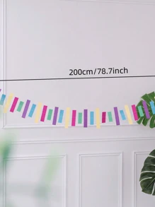 1 Set asymmetrische rechteckige Girlanden Dekoration, festliche Party Szenen Layout hängende Dekoration
