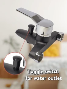 1pc Upgrade Your Shower With A Classic Ful Hot & Cold Water Mixer Valve - Easy Install, No Battery Needed, Showerhead Set, Three-Way Bathtub Faucet