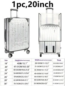 Transparent Luggage Cover, Wide Hook And Loop Thickened Wear Resistant Waterproof Travel Luggage Dust Cover - PVC Luggage Transparent Cover - Waterproof Plastic Protective Sleeve For Luggage And BagsTravel Accessory For 18 Inch To 30 Inch, Transparent PVC Luggage Cover, Essential Travel Accessory For Vacation Trips, Excludes Luggage, Travel Essentials, Travel Organizer For Beaches, Summer Vacations, Back-To-School Trips - Clear - View 15