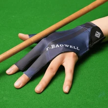 1 pieza Guantes profesionales de billar para hombres con tres dedos, de seda de hielo transpirable y antideslizante, set individual para mano izquierda, guantes de tenis de mesa para mujeres T3