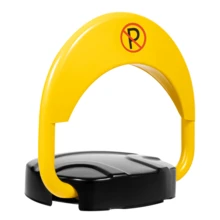 Eatssode Barriera di parcheggio, barriera di parcheggio pieghevole con telecomando, barriera di parcheggio privata elettronica con strisce riflettenti e funzione di allarme - Giallo - Visualizzare 10