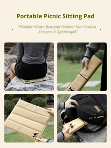 Portable Waterproof Picnic Mat,Anti-Moisture Camping Ground Mat,Thicken Outdoor Beach Travel Foldable Cushion