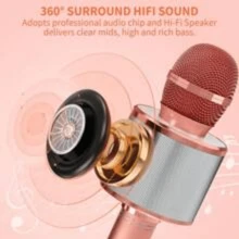 Microphone Audio Integrated Microphone Home Singing K Wireless Bluetooth Can Be Inserted Tf,Usb Card Play Music Outdoor Party Family Gathering,Microphone,Mic,Wireless Microphone