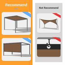 Sun Shade Cloth Privacy Screen With Grommets Balcony Fence Patio Garden Pergola, Pergola Cover Canopy Sun Shelter - 棕色 - 查看 8