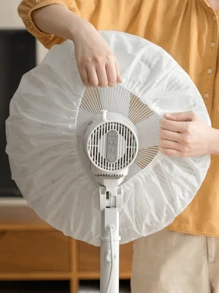 1 pieza Funda de 18 pulgadas para ventilador, funda protectora antipolvo para ventilador de media envoltura blanca para uso doméstico, impermeable, a prueba de humedad, a prueba de polvo, fácil de poner y quitar, lavable y reutilizable, manteniendo el ventilador limpio para escuela, oficina, hogar, viajes, lavable, reutilizable, bolsa, organizador, almacenamiento, regalo de Navidad