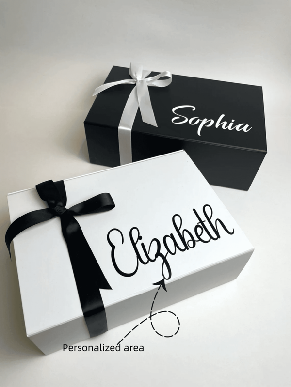 Caja de regalo magnética personalizada vacía, papel arrugado, caja de regalo para propuesta personalizable, caja para dama de honor, caja de regalo rígida blanca adecuada para cualquier ocasión
