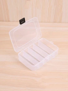 1pc-2pcs Hair Clip Storage Case, 5-Grid/6-Grid Compartments Box For Hairpins, Makeup Hair Tie, Bobby Pins And Other Hair Accessories Back To School