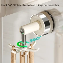 Octopus Suction Cup Rotatable Hooks - Unique Minimalist Design, Suitable For Kitchen, Bathroom, Closet, Living Room, Bedroom. Organize Home, Say Goodbye To Clutter