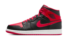 AIR JORDAN 1 MID ĐEN/ĐỎ - Đen/Đỏ lửa/Trắng - Xem 1