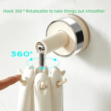 Octopus Suction Cup Rotatable Hooks - Unique Minimalist Design, Suitable For Kitchen, Bathroom, Closet, Living Room, Bedroom. Organize Home, Say Goodbye To Clutter