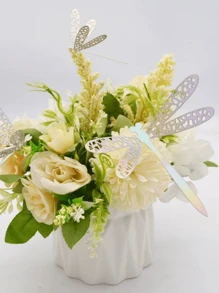 12/24Pcs(12Pcs/Pack) 3D Wall Sticker Dragonfly Party Decoration Festival Supplies Arched Door Decorations DIY Home Room Wedding Decor Table Centerpieces Accessories Valentine's Day Mother's Day 12 Themes For 12 Festival