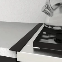 1 件 63 厘米/24.8 英寸硅胶耐高温厨房缝隙条、硅胶炉灶缝隙盖、炉灶台面硅胶缝隙盖、耐热烤箱缝隙填充物密封炉灶与台面之间的缝隙，易于清洁