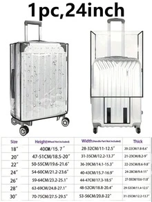 Transparent Luggage Cover, Wide Hook And Loop Thickened Wear Resistant Waterproof Travel Luggage Dust Cover - PVC Luggage Transparent Cover - Waterproof Plastic Protective Sleeve For Luggage And BagsTravel Accessory For 18 Inch To 30 Inch, Transparent PVC Luggage Cover, Essential Travel Accessory For Vacation Trips, Excludes Luggage, Travel Essentials, Travel Organizer For Beaches, Summer Vacations, Back-To-School Trips - Clear - View 19
