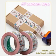 Sanrio 2pcs/1pc Hello Katie Cute Cartoon Packing Adhesive Tape, Gift Box Express Package Sealing Decorative Tape, Candy Cat Cartoon Lovely Personalized Gift Box Packing Tape, School Supplies,Back To School