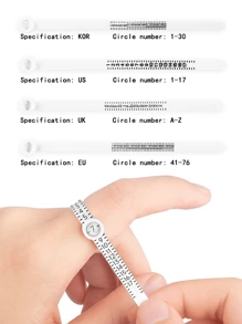 Ring Sizer Measure With Magnifier Finger Gauge Genuine Tester Finger Coil Ring Sizing Tool UK/US/EU/KOR Size Measure Ring Sizer