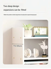 1 Stück minimalistisches nordisches Stil Desktop Lagergestell, doppellagiges/dreilagiges Bücherregal, Desktop Organisation und Lagerungstools, essenzieller Aufbewahrungsorganisator, praktisches kleines Möbelstück für Familien, zwei Farben und drei Stile