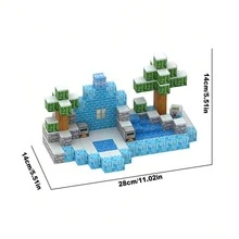 创意像素磁性积木套装，磁性立方体玩具，用于构建场景，STEM 感官游戏，构建磁性世界，益智积木玩具，适合 3 岁以上男孩和女孩，生日、节日礼物（款式随机搭配） - 彩色 - 查看 9