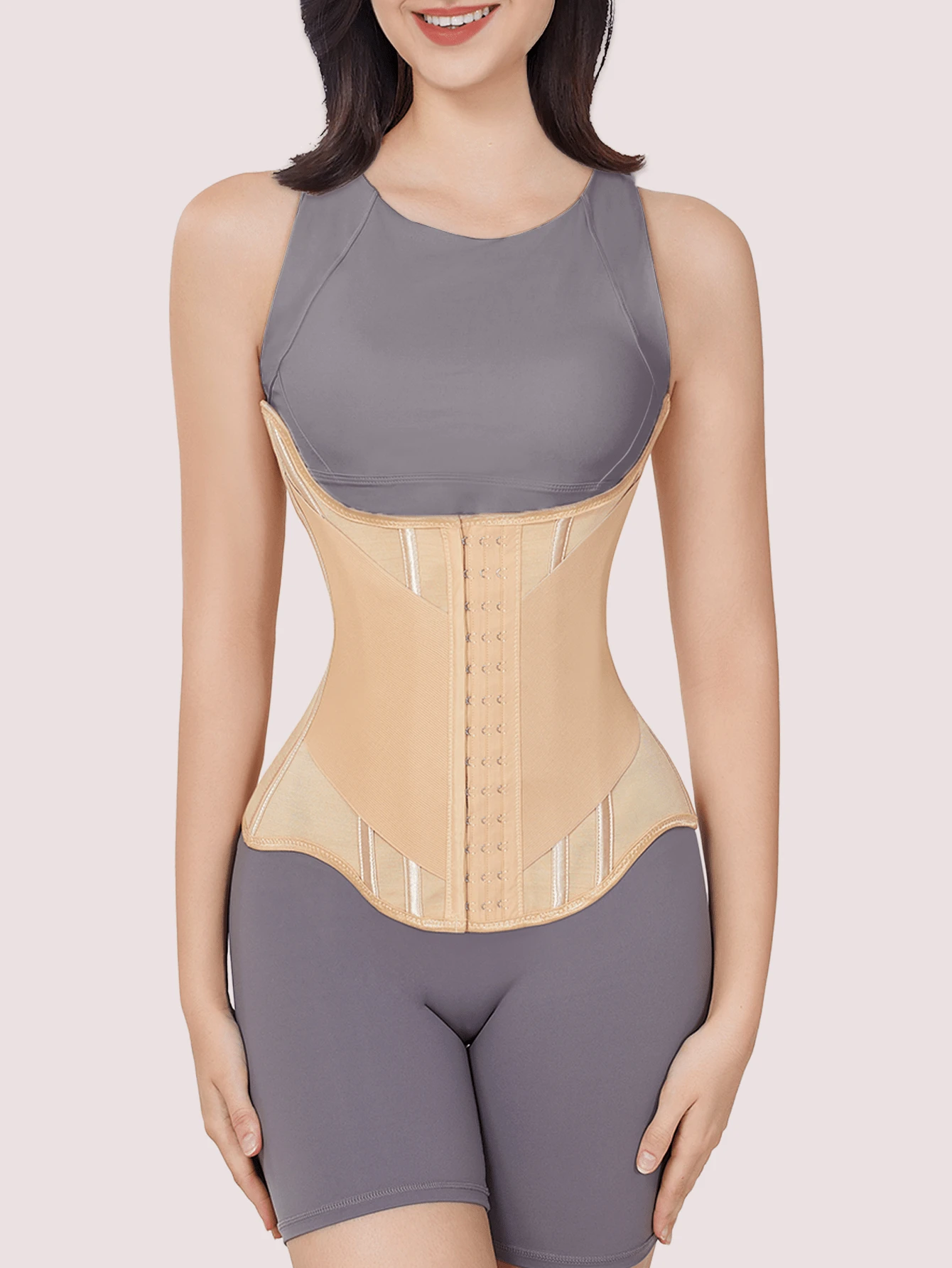 Slimming Control Women Underwear Tummy Control Shapewear Waist Cincher - Apricot - View 1