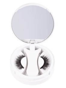 1 对加长翼状天然磁性睫毛，配便携式磁性睫毛盒和睫毛涂抹器套装。无需胶水，随时佩戴方便 - 非常适合日常补妆、通勤、派对、婚礼和旅行场合。 - 自然纖長款 - 查看 11