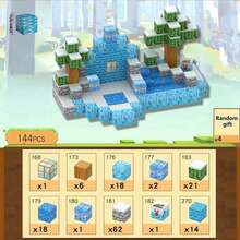 创意像素磁性积木套装，磁性立方体玩具，用于构建场景，STEM 感官游戏，构建磁性世界，益智积木玩具，适合 3 岁以上男孩和女孩，生日、节日礼物（款式随机搭配） - 彩色 - 查看 14