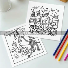 1 Stück Halloween süß & gemütlich: Malbuch für Erwachsene und Jugendliche mit 24 Seiten - Kunst- und Bastelbuch zum Graffiti malen und zeichnen, Malseiten, (Perlmuttcover) süße gruselige Kreaturen in gemütlichen Hygge-Momenten zum Entspannen (Gemütliche Räume Malvorlagen) Geschenk für Freunde & Paare & Familie. Perfektes Geschenk für Halloween! Wieder zur Schule, Muttertag, Geschenk für Mutter, Wieder zur Schule, Schulmaterial