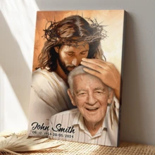 3 Style - Add Loved One To Photo, Memorial Gift For Dad Mom, Loss Of Father Mother, Family Portrait From Photos, Combine Photos, Artwork Wall Painting For Gift, Keepsake, Bathroom, Bedroom, Office, - As Shown - View 4