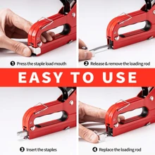 1 pezzo di kit pistola per chiodi manuali in plastica con 100 chiodi, per il fai da te, per legare oggetti leggeri, compatibile con chiodi da 4-8 mm, senza batterie necessarie