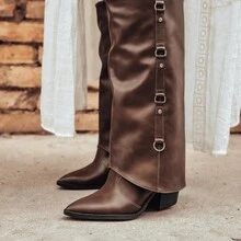 Women's Arizona Long Boot With Rings Country Style Not-Me - 鏽棕色 - 查看 5