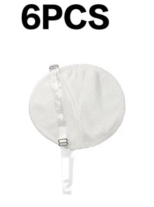 Wiederverwendbare Achselhöhlenkissen - Schweißkissen für die Achselhöhle mit verstellbaren Trägern unsichtbar, schweißhemmend, atmungsaktiv, waschbar - diskrete Schutzausrüstung für Hidschab, T-Shirts, Sommer, Sport, Reisen (Weiß, 10/8/6/4/2 Stück)