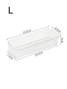 1/2/4/5/6/7 Pcs Transparent Drawer Organizer Boxes, Makeup Storage Boxes, Kitchen Utensils, Snacks, School Supplies, Drawer Divider Organizers, Desktop Organizers, Convenient For Storing Face Masks, Lipsticks, Perfumes, Makeup Brushes, Eyeshadows, Skincare Products, Stationery, Room Decor, Home Decor, Bathroom Decor, Vanity Organizers. (Pure White, Mixed With Beige Fuzz) - Clear - View 22