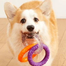 1PC Silicone Dog Toy Ring, Interactive Small Tug Ring, Teething Toy For Dogs, Suitable For Large And Small Breeds, Bite-Resistant Dog Toy, Teeth-Friendly, Recommended Gift For Graduation Season, Dog's Birthday Party, Christmas And Halloween