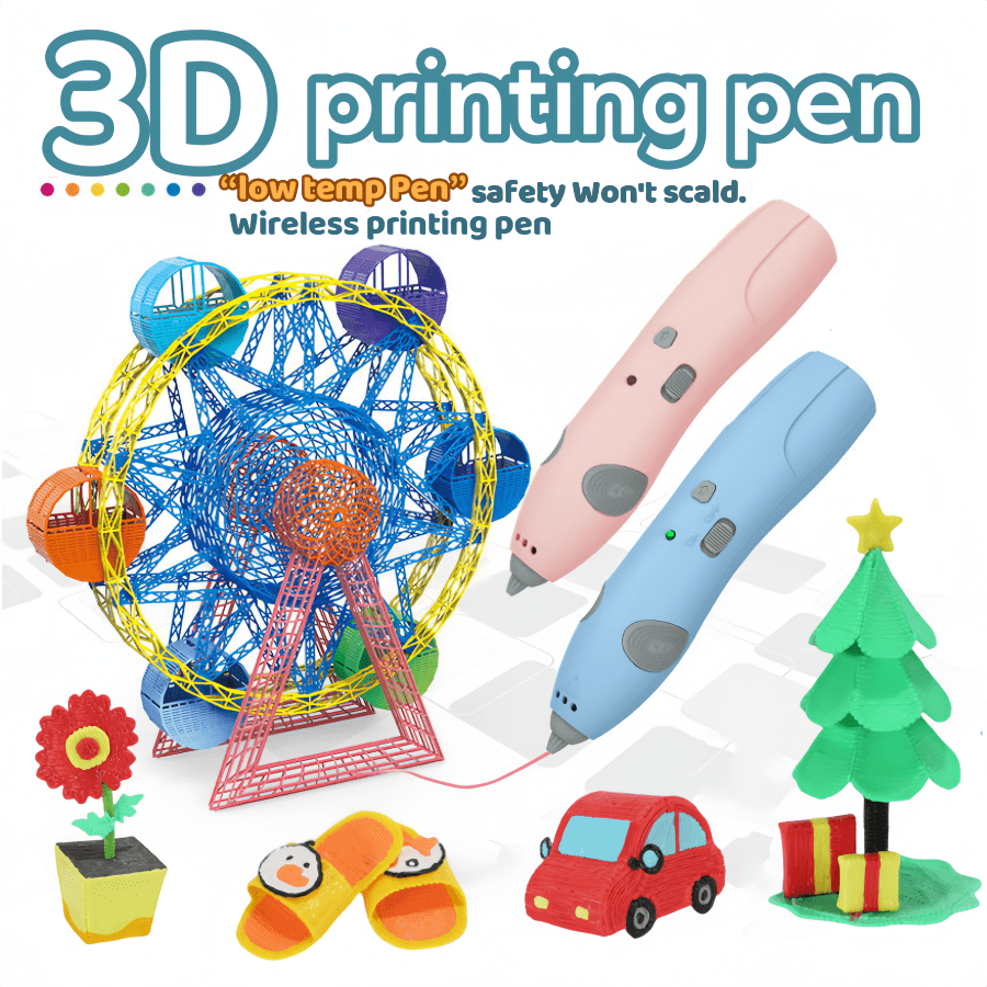 New Low Temperature 3D Pen Children DIY 3D Printing Wireless Pen Set (Use It After Charging)Safety Not Hot To The Touch . Puzzle Science Toys For Kids Early Educatio Gift PCL Material Painting Toys . Birthday Holiday Gift (Random Wire Color )