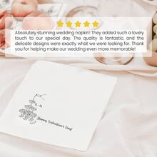 20/50/100pcs Personalized Cocktail Napkins, 3-Ply Custom Rehearsal Dinner Napkins For Table Decorations, Disposable Beverage Dessert Napkins For Party, Wedding, Anniversary, Engagement Party, Bar, Custom Event Napkins - White - View 5