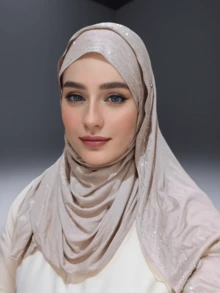 1 Piece Women's Hot Diamond Plain Jersey Hijab Shawl Soft Headscarf Arabic Casual Long Scarf Conservative Solid Color Headscarf Suitable For Daily Use For Dress - A - View 17
