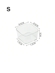 1/2/4/5/6/7 Pcs Transparent Drawer Organizer Boxes, Makeup Storage Boxes, Kitchen Utensils, Snacks, School Supplies, Drawer Divider Organizers, Desktop Organizers, Convenient For Storing Face Masks, Lipsticks, Perfumes, Makeup Brushes, Eyeshadows, Skincare Products, Stationery, Room Decor, Home Decor, Bathroom Decor, Vanity Organizers. (Pure White, Mixed With Beige Fuzz) - Clear - View 19