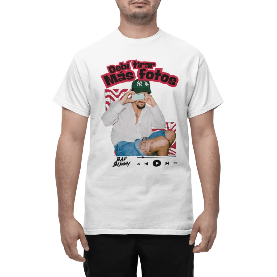 Playera Badbunny DTMF Hombre CNM11 DEBI TIRAR MAS FOTOS BENITO CONEJO MALO - Blanco - Ver 1