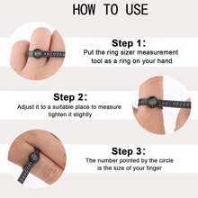 Ring Sizer Measure With Magnifier Finger Gauge Genuine Tester Finger Coil Ring Sizing Tool UK/US/EU/KOR Size Measure Ring Sizer