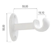 Curtain Rod Kit 2.00 Meters 19mm - Various Colors - White - View 3