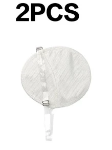 Wiederverwendbare Achselhöhlenkissen - Schweißkissen für die Achselhöhle mit verstellbaren Trägern unsichtbar, schweißhemmend, atmungsaktiv, waschbar - diskrete Schutzausrüstung für Hidschab, T-Shirts, Sommer, Sport, Reisen (Weiß, 10/8/6/4/2 Stück)