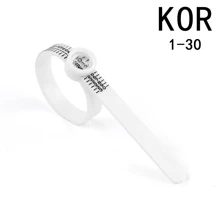 Ring Sizer Measure With Magnifier Finger Gauge Genuine Tester Finger Coil Ring Sizing Tool UK/US/EU/KOR Size Measure Ring Sizer