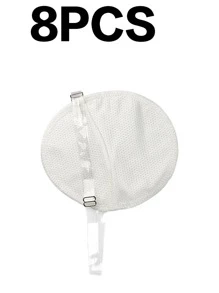 Wiederverwendbare Achselhöhlenkissen - Schweißkissen für die Achselhöhle mit verstellbaren Trägern unsichtbar, schweißhemmend, atmungsaktiv, waschbar - diskrete Schutzausrüstung für Hidschab, T-Shirts, Sommer, Sport, Reisen (Weiß, 10/8/6/4/2 Stück)