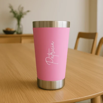 Copo Térmico com Tampa Aço Inox com Abridor de Garrafas Integrado 473ml, Ideal para Cerveja, Refrigerante, Café, Água, Suco.