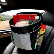 ZukMi Multi-Functional Storage Organizer For Driver/Front Passenger Seat (With Cup Holder & 10 Pockets), Suitable For SUVs, Sedans, Trucks, And
